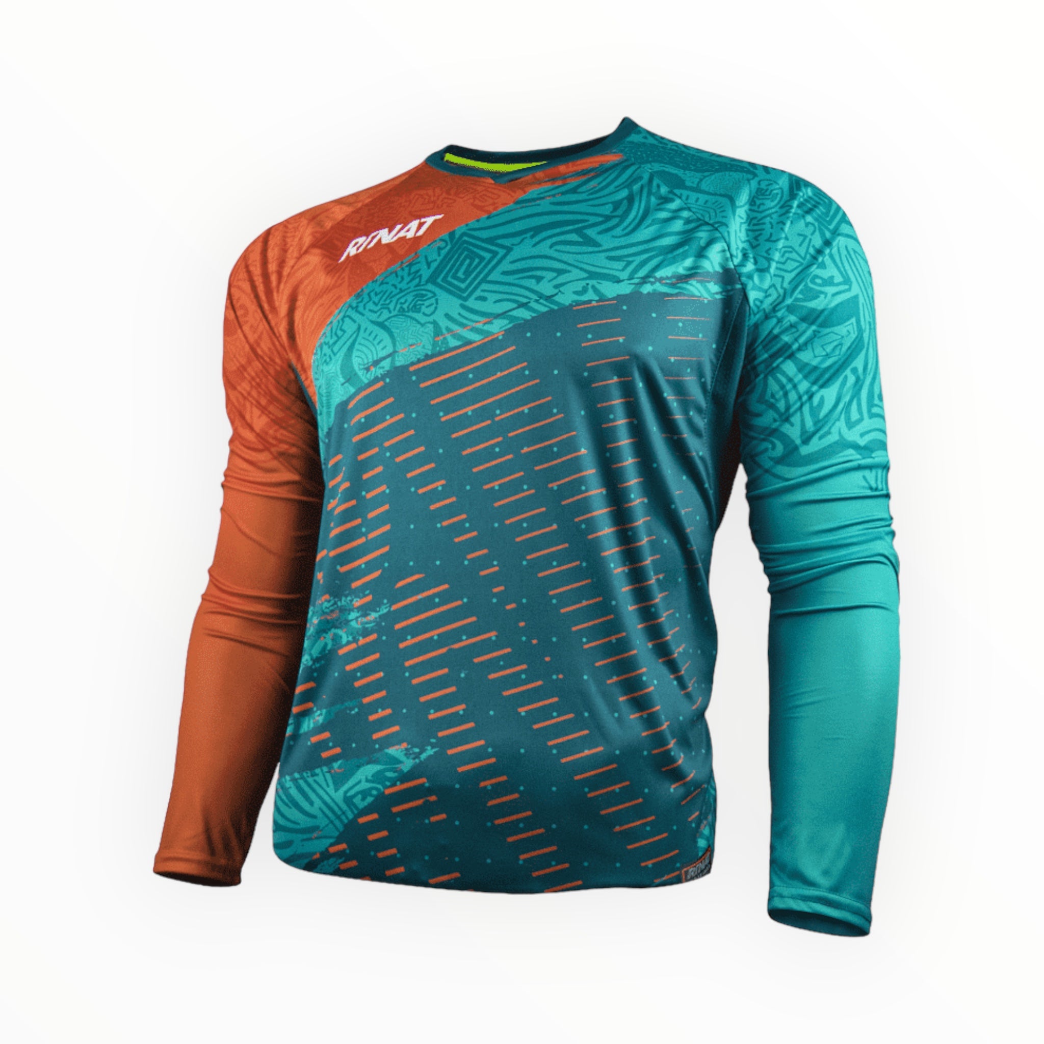 Camisa Rinat Etnik Verde/Naranja