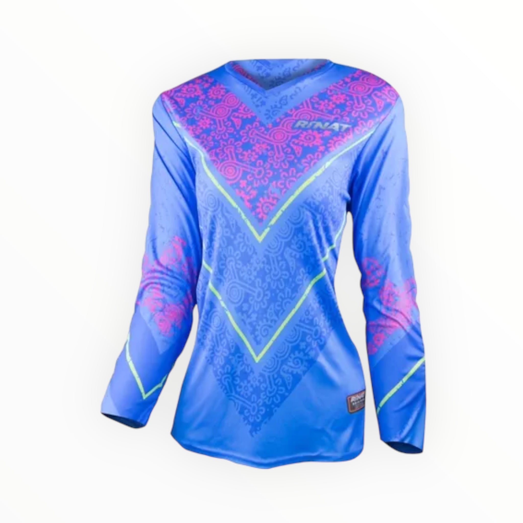 Camisa Rinat Etnik Mujer Azul/Rojo