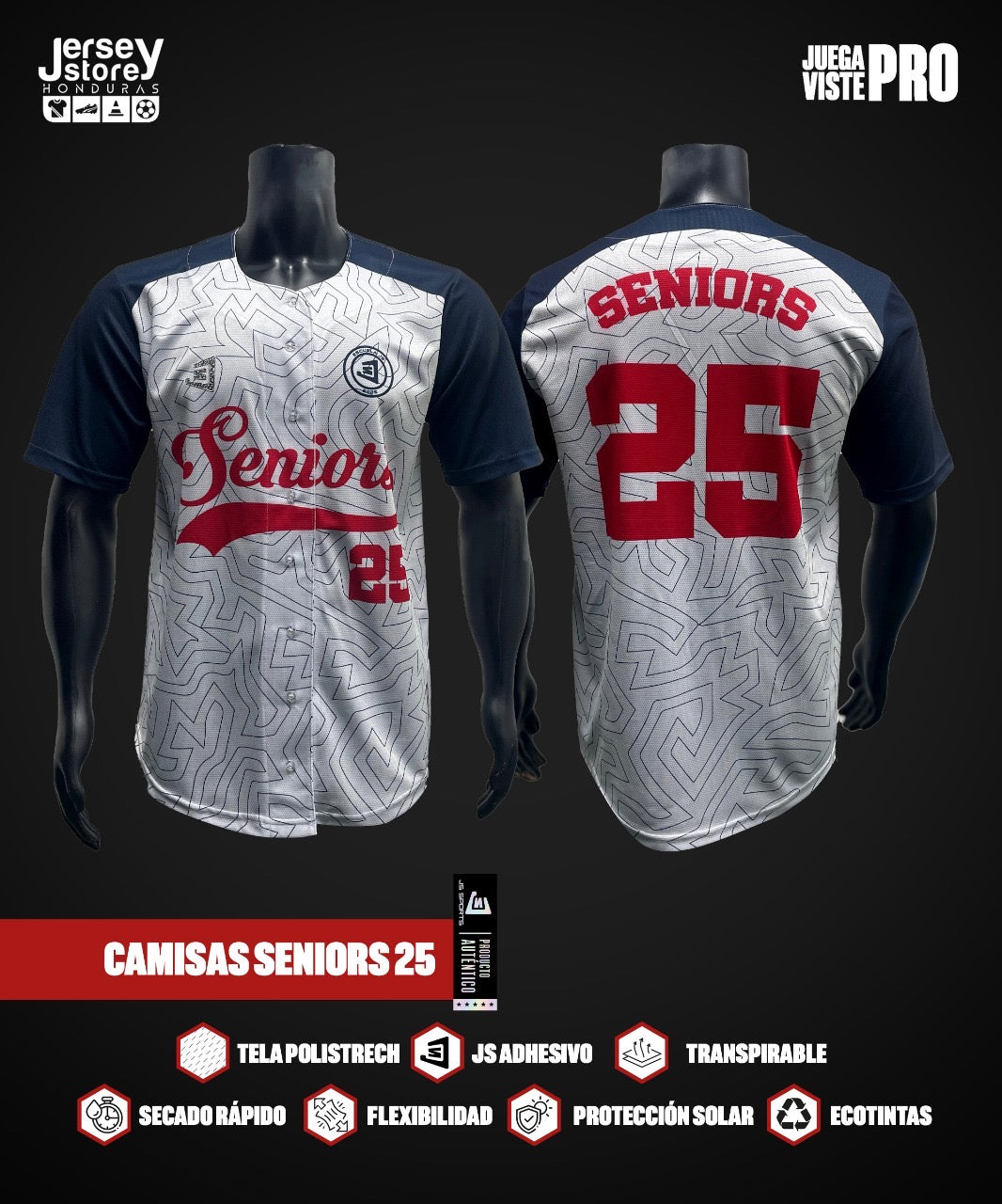 Camisa Seniors Béisbol