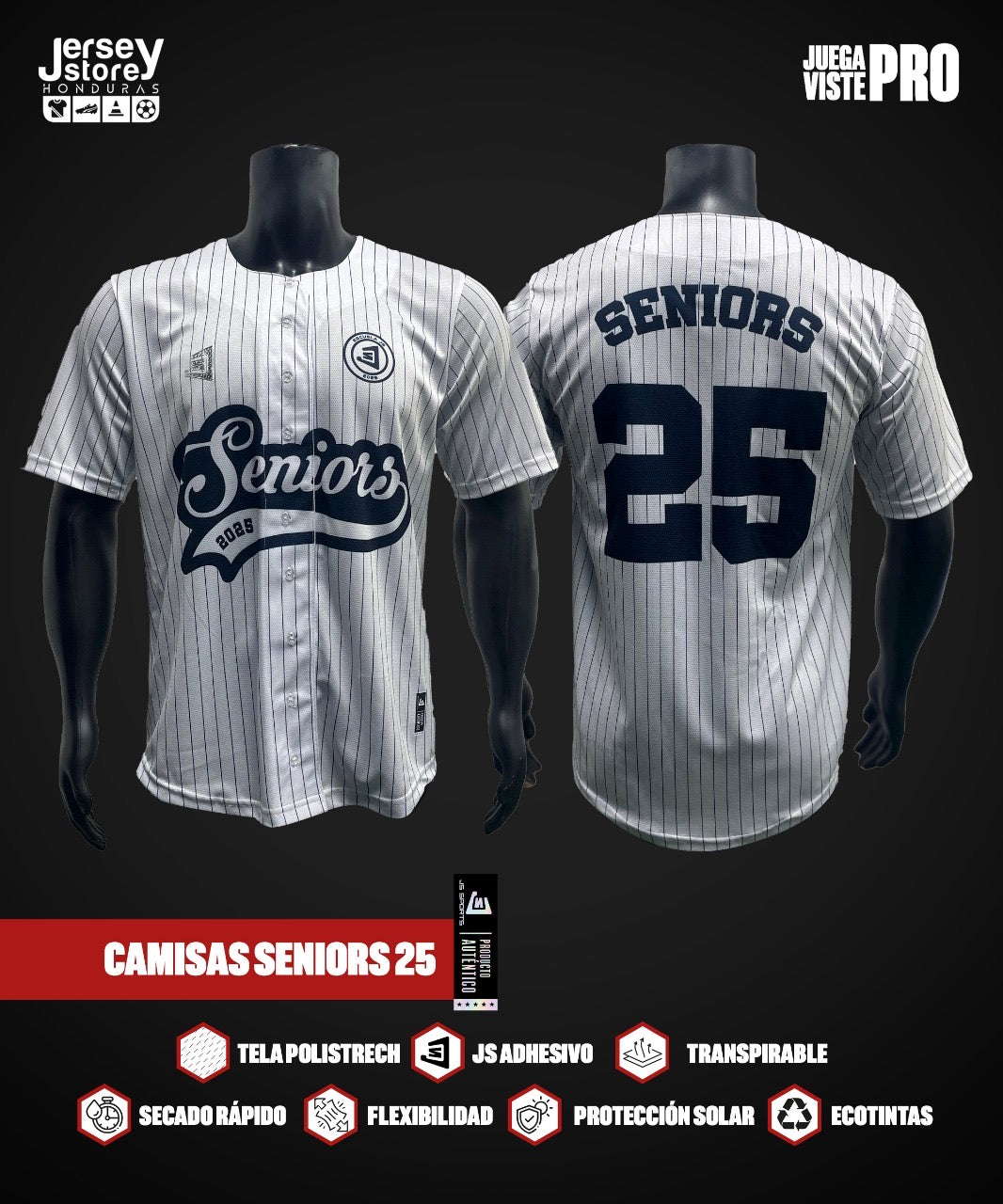 Camisa Seniors Béisbol