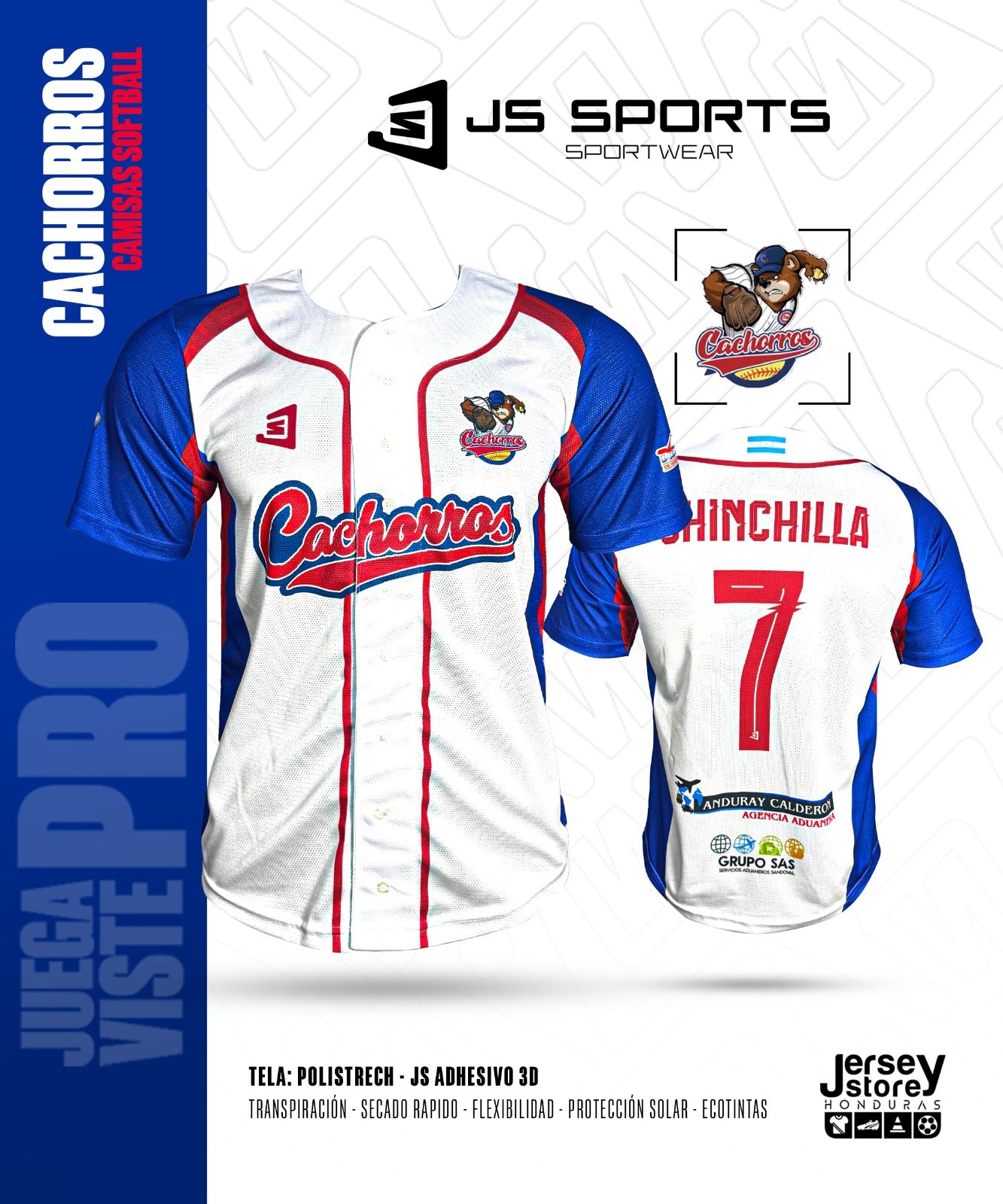 CAMISA DE BEISBOL CACHORROS