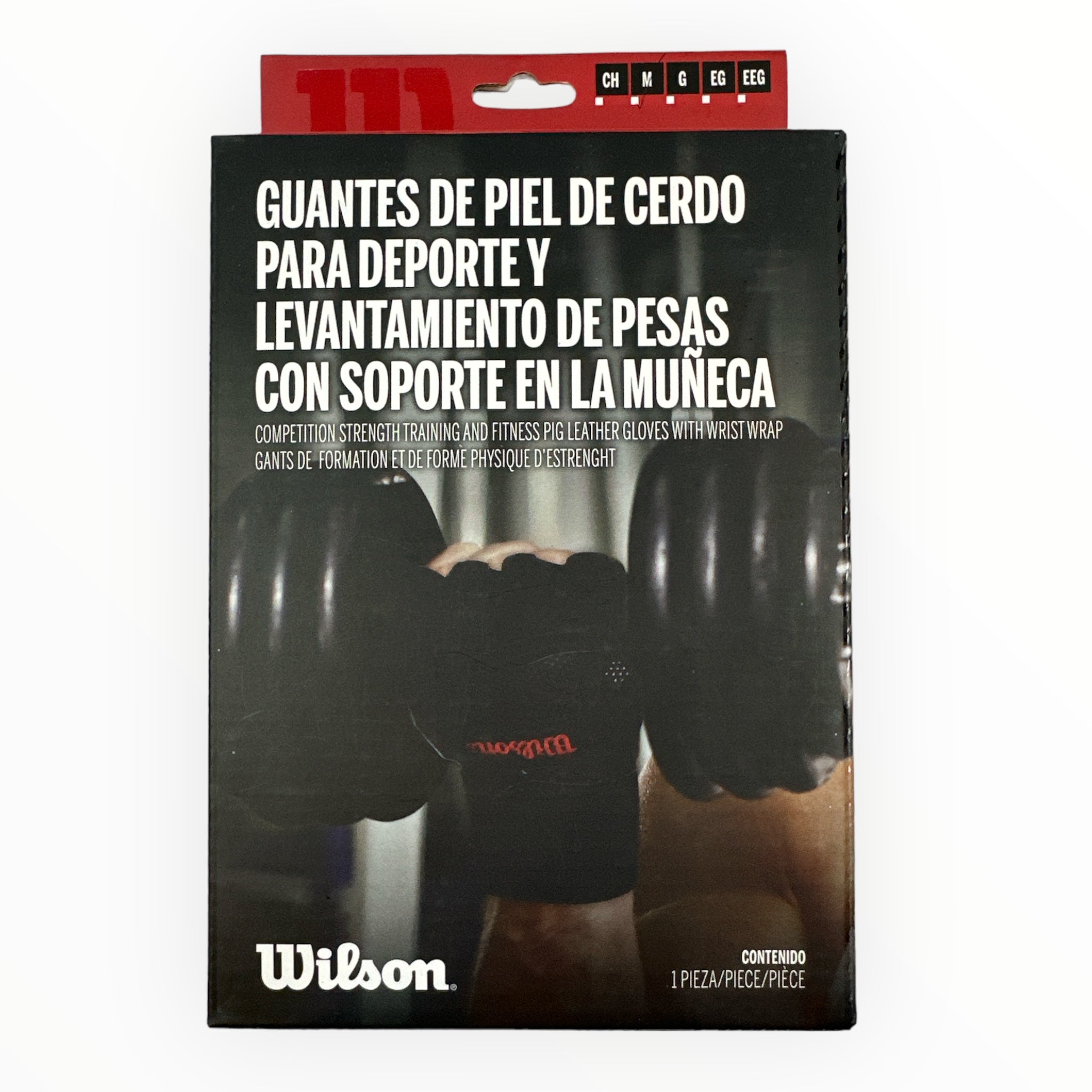 Guantes de Piel de cerdo para deporte y levantamiento de pesas con soporte en la muñeca